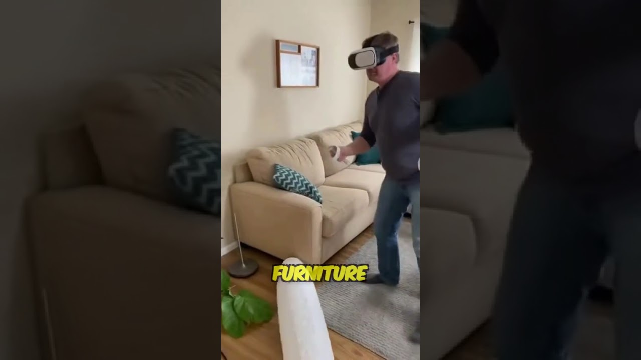 VR vs. DAD: The Lamp Never Stood A Chance! 🤦‍♂️🎮  