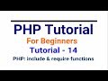 PHP tutorial in Hindi part - 14 - PHP include &amp; require function | PHP errors