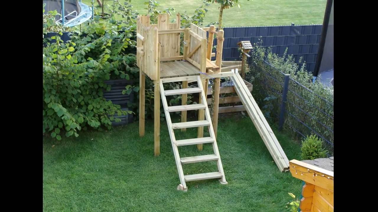 Kinder Holzspiel-/kletterturm - YouTube