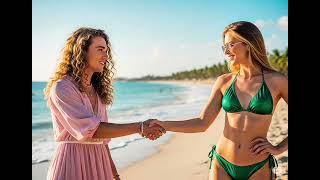 👙💋 “The Bikini Bet: Loser Wears Pink!” 💖 From Volleyball Boy to Beach Babe! 🌴✨