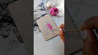 easy texture art using tissue paper 😱🧻#shortsfeed #easy #art #letterart #viralvideo