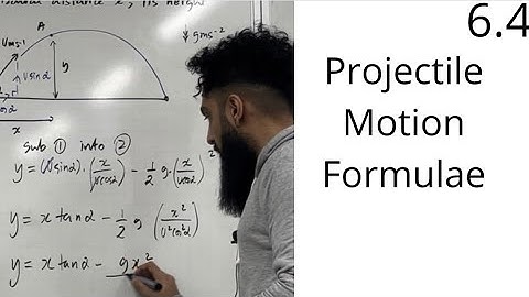 Edexcel A Level Maths: 6.4 Projectile Motion Formulae