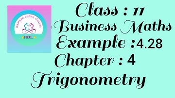 11th Std TN Business Maths Chapter : 4 Example - 4.28