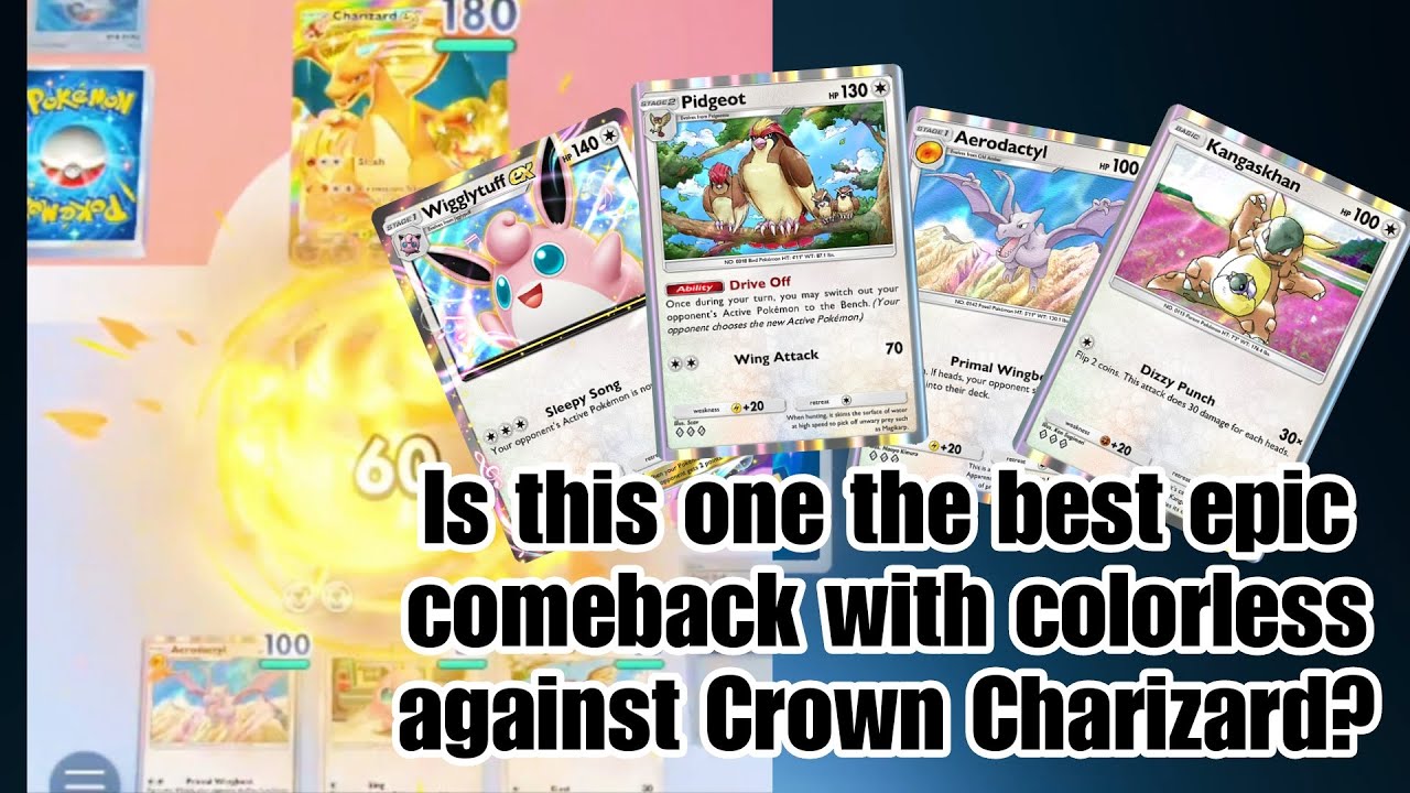 [Pokemon TCGP] Is this the best comeback of COLORLESS against Crown ...