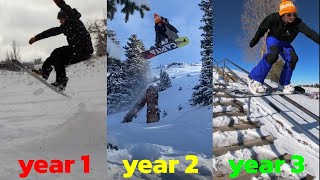 3 Years of Snowboarding Progression
