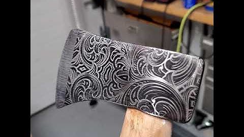 Turn a $12 hatchet into a $100 hatchet! #laserengraving #laser #axe #fiberlaser #harborfreight