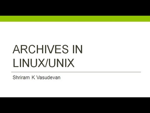 Archives in Linux / Unix - YouTube