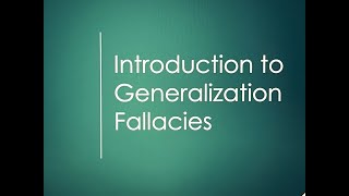 Celebrity Introduction to Generalization Fallacies Net Worth