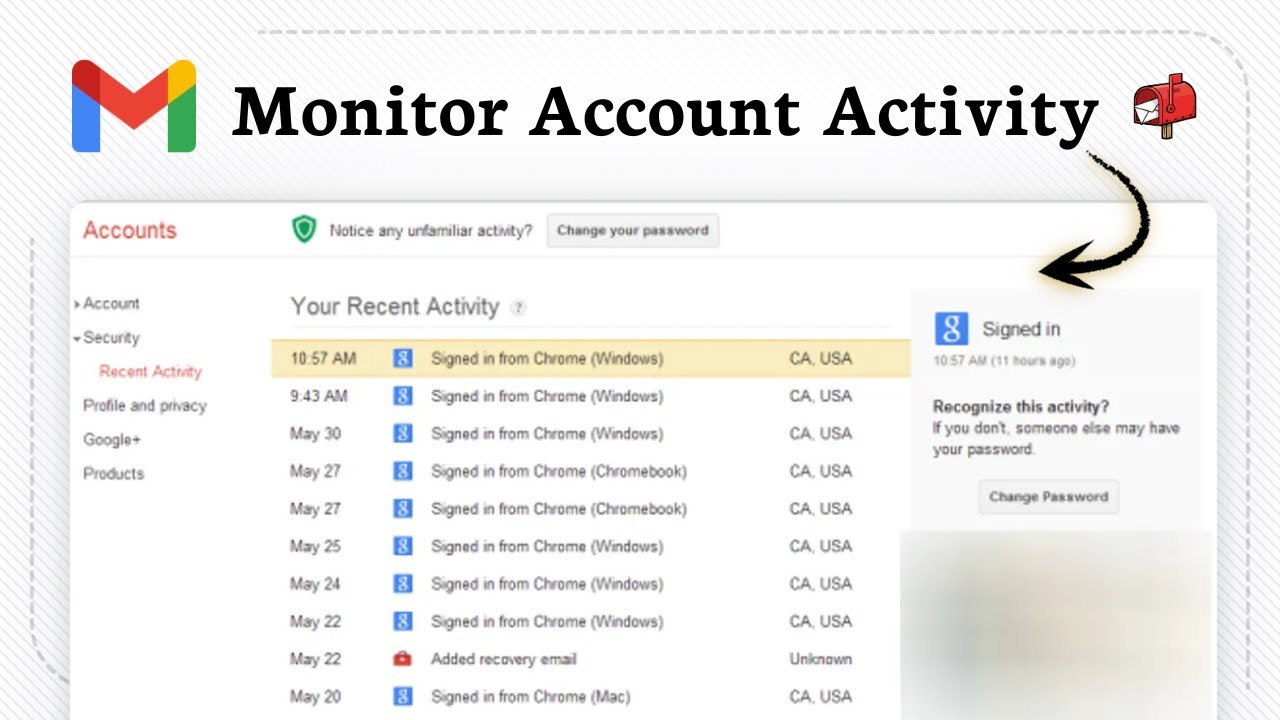 Как проверить панель активности Gmail (отслеживание входов в систему)