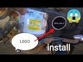 Platina bajaj genuine logo sticker decal unboxing install with fitting apply engine side