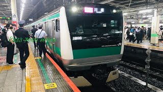 E233系7000番台 124編成 通勤快速川越行き 池袋駅発車