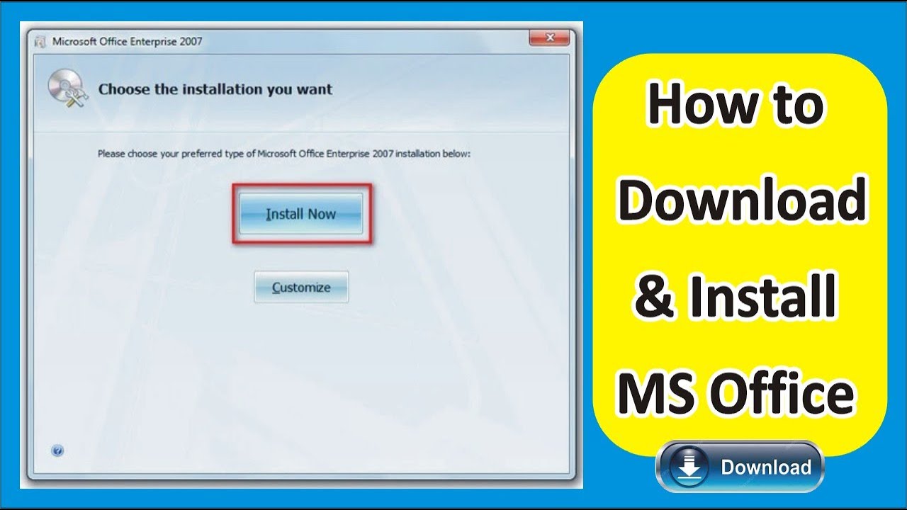 how to install Microsoft Office 2007 - YouTube