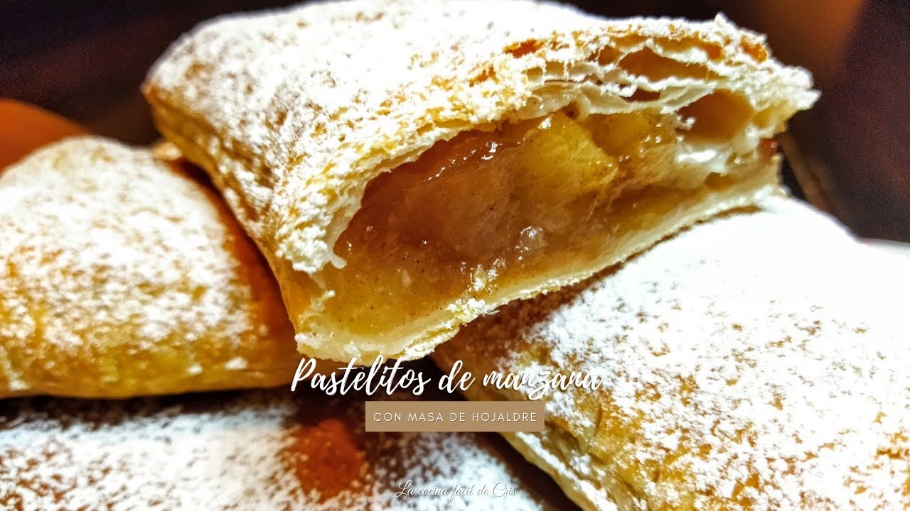 Pastelitos de manzana con masa de hojaldre, super fáciles y super deliciosos!