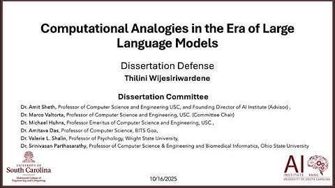 Thilini Wijesiriwardene PhD Defense: Computational Analogies in the Era of Large Language Models