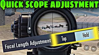 Focal Length Adjustment Feature For fast scoping in BGMI PUBG MOBILE 1.6 UPDATE for scopes