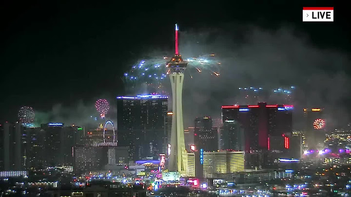 FULL VIDEO: Las Vegas casinos spearhead new year with 8-minute fireworks show
