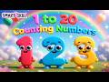 Counting Numbers 1 to 20 for Kids | Learn to Count with Fun Cartoon Animation |  Learning Video