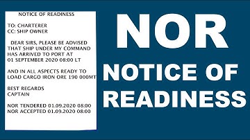 Notice of Readiness