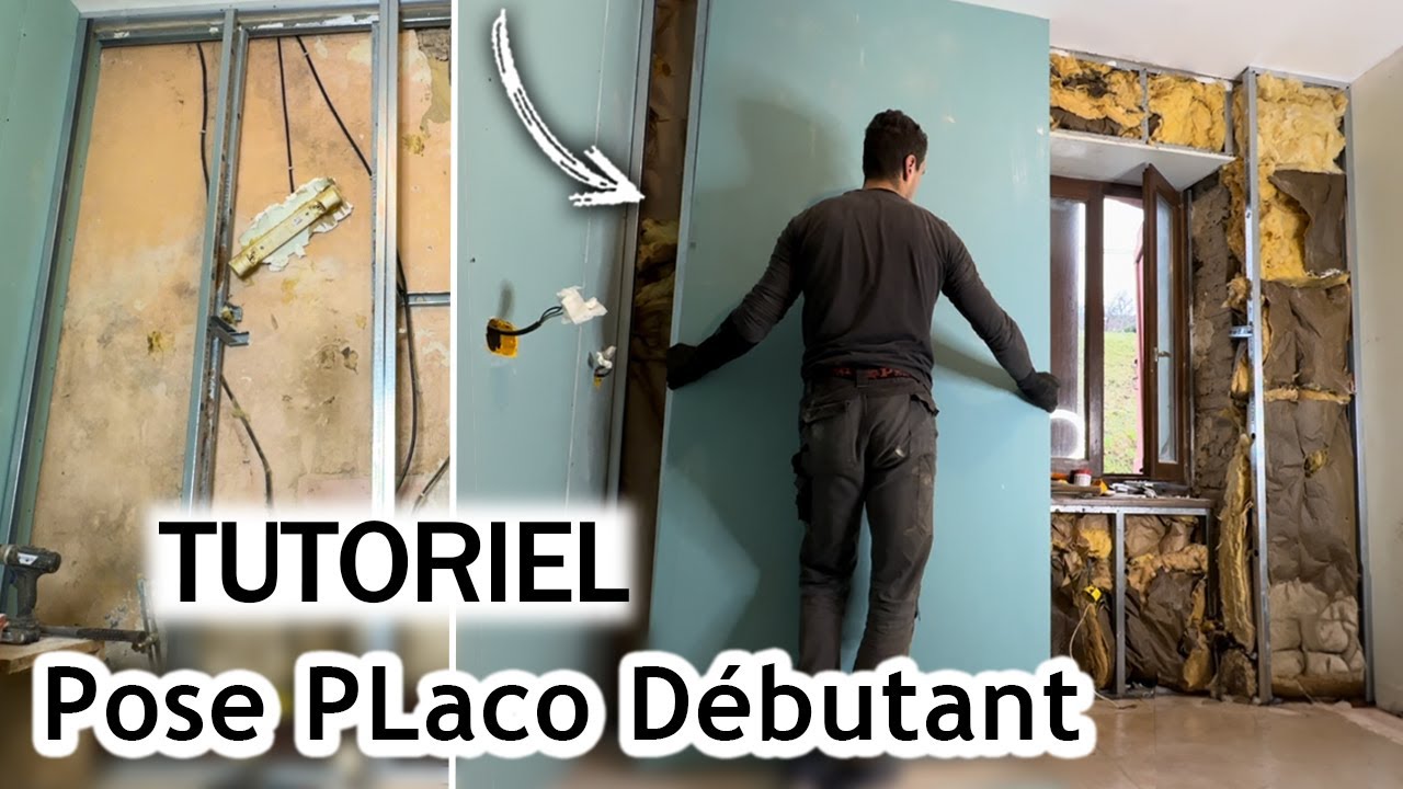 How to install a BA13 placo panel? (Frame + Plasterboard)