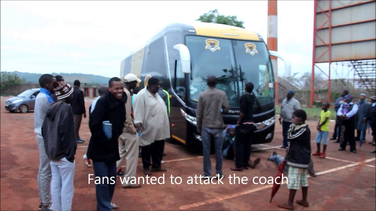 Black Leopard Fans Block The Team Bus Youtube