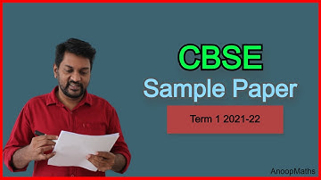 CBSE Sample Question Paper 2021-22 (Term 1)