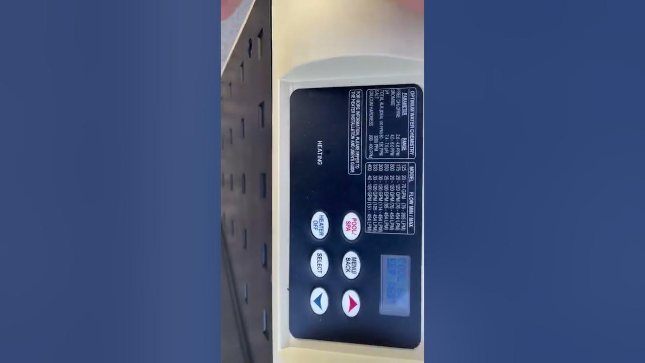 Pentair MasterTemp error YouTube