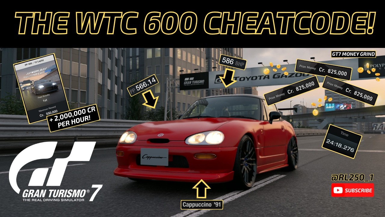 Лучший автомобиль всех времен для быстрого заработка денег на GT7 Tokyo WTC 600