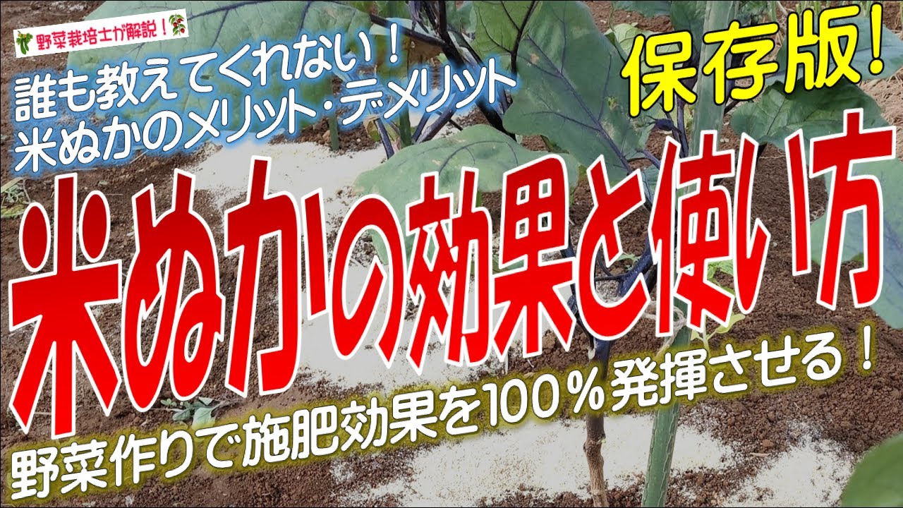 米ぬかの効果と使い方