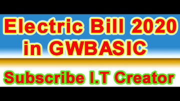 Class 9 Computer Practical Electric Bill 2020 in GWBASIC By Sir Ali Raza