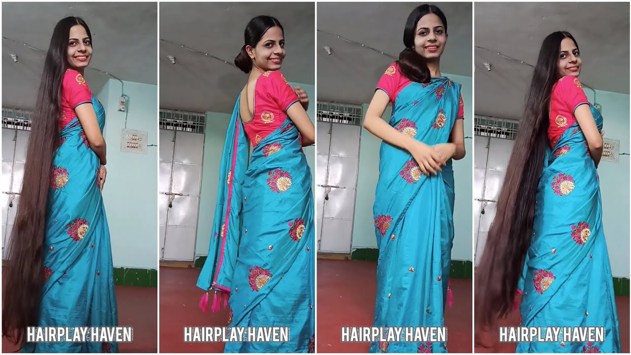 HAIRPLAY HAVEN | HAIRPLAY IN SAREE 🥻 😍 | - YouTube