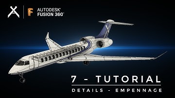 How to Model an Aircraft in Fusion 360 | Tutorial 7 - Details (Empennage) | Step-by-Step (4K)