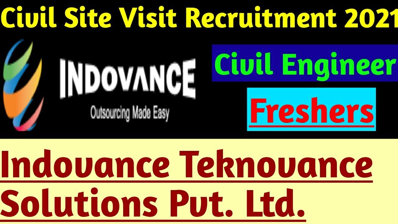 Fresher civil Engineer Recruitment Indovance TS Pvt Ltd Apply Here 🔥🔥 YouTube