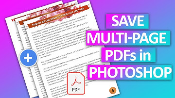 How to Save MULTI-PAGE PDFs in Photoshop!