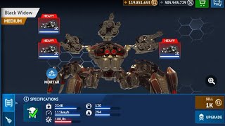 New Robots Black Widow Full Power Upgrade Maxed Mech Wars' Multiplayer Robots Battle screenshot 4