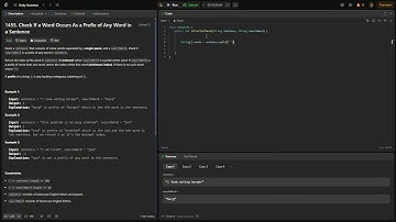 LeetCode 1455: Check If a Word Occurs As a Prefix of Any Word in a Sentence BEATS 100%