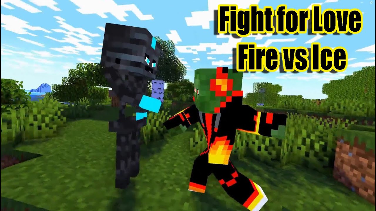 Fire Element Love Ice Element : True Love Exist #minecraft #animation