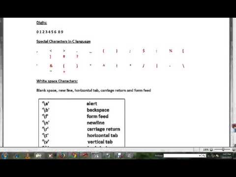 TAMIL C PROGRAM TUTORIAL   ALPHABETS DIGITS SPECIAL CHARACTERS NEWLINE