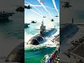 Stealth Submarine Rises: The ultimate #aircraftcarrier #stealth #defense #shorts #viralshorts #ocean