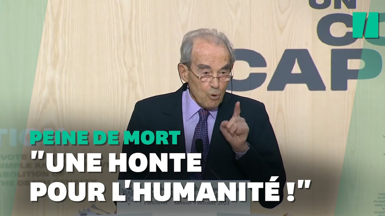 Le vibrant plaidoyer de Robert Badinter contre la peine de mort - YouTube