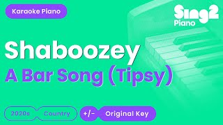 Shaboozey - A Bar Song (Tipsy) Piano Karaoke