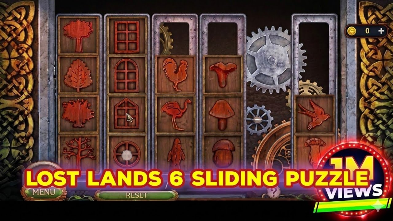 Lost Lands 6 - Sliding Tiles & Gears Mini-Game Walkthrough (Clue