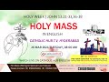 Live holy mass  english  catholihubtv  our lady of mount carmel church  hyd 26032024