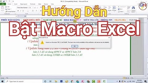 Can not run the macro. The macro may not be Available in this workbook or all macros may be disabled
