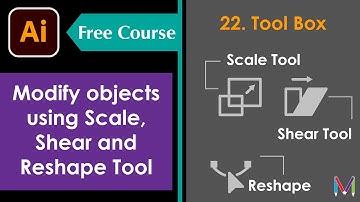 Scale Tool Illustrator | Shear and Reshape Tool | Adobe Illustrator tutorials (Hindi - हिंदी)