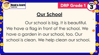 Developing Reading Power 1 Exercise No. 3 Our School I Grade 1 Reading Practice