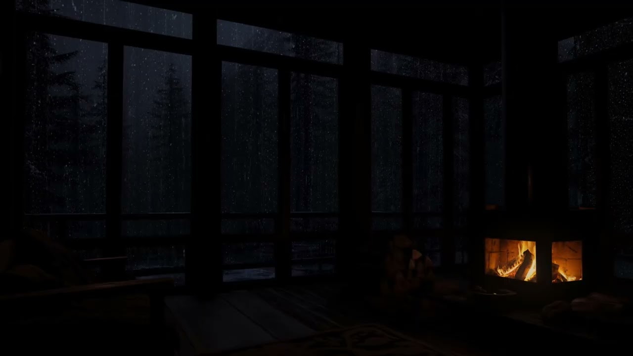 Cozy Cabin Rain & Distant Thunder | Deep Work Ambience for Productivity, Reading & Study
