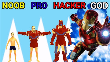 NOOB vs PRO vs HACKER vs GOD in Iron Suit