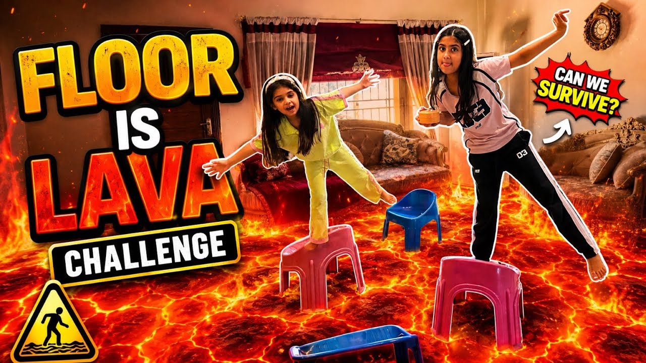 🔥 FLOOR IS LAVA CHALLENGE! Can We Survive Without Touching the Lava? 😱