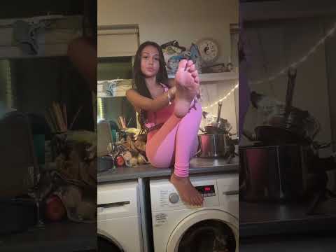 Balancing act in the kitchen! 🧘‍♀️✨ #shorts