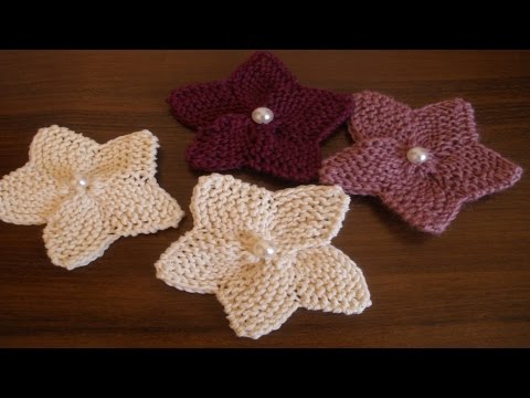 Knitting. Knitting flower. Tutorial    Вязаный спицами цветок.